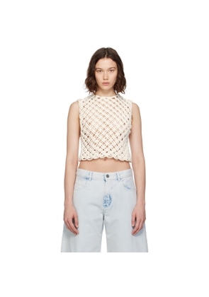 ALAÏA Off-White Hand Knotted Tank Top