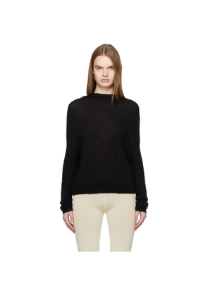 Rick Owens Black Temple Crater Knit Sweater