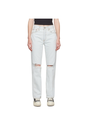 Re/Done Blue High Rise Loose Jeans