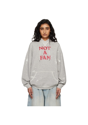 R13 Gray 'Not A Fan' Oversized Hoodie