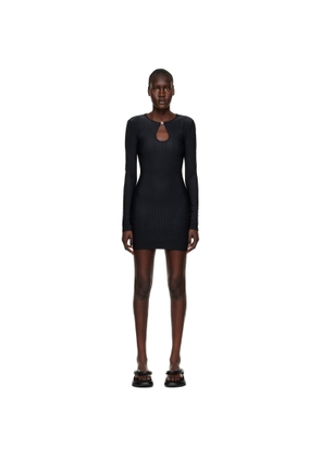 Ksubi Black Charmed Keyhole Minidress