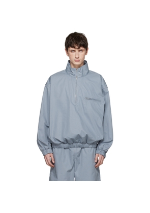 Rier Blue Cotton Windbreaker Jacket