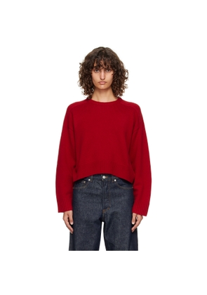 Loulou de Saison Red Bruzzi LDS Boxy Cashmere Sweater