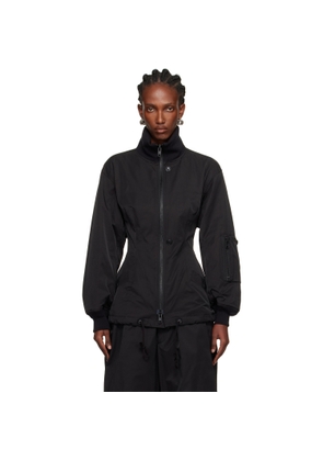 YOHJI YAMAMOTO Black Twill Darts Bomber Jacket