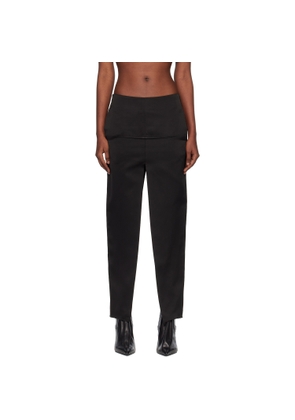 Rick Owens Black Temple Sliced Midi Skirt