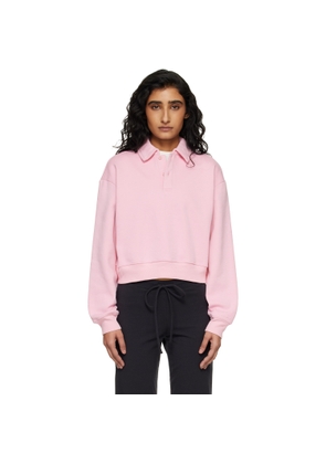 SKIMS Pink Cotton Fleece Polo