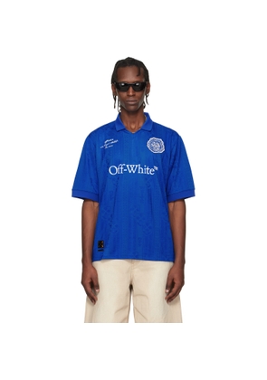 Off-White Blue Lion Nation Soccer Polo