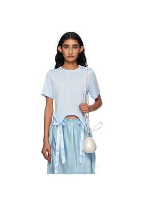 Simone Rocha SSENSE Exclusive Blue Bow Tail Easy T-shirt