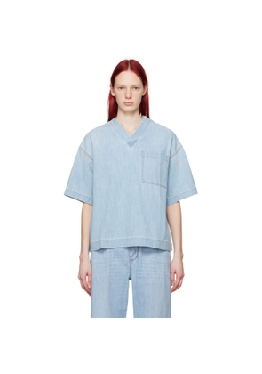 Bottega Veneta Blue Bleached Denim Shirt
