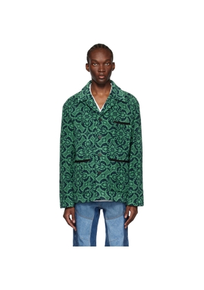 Marine Serre Green & Navy Towels Jacket