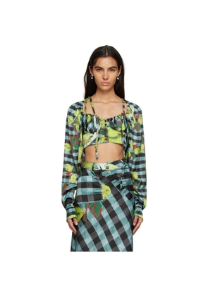 Ottolinger Blue Lemon Gingham Blouse