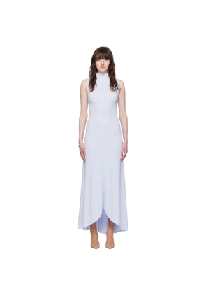 Courrèges Blue Mock Neck Maxi Dress