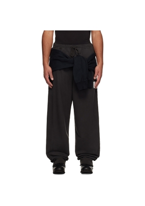 Maison MIHARA YASUHIRO Black Sweatshirt Combined Sweatpants