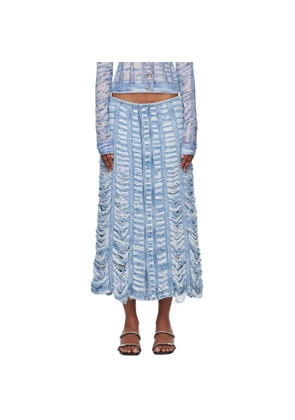 Diesel Blue De-Ghil-Fsc Denim Midi Skirt