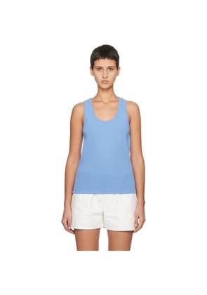 Bottega Veneta Blue Ribbed Tank Top