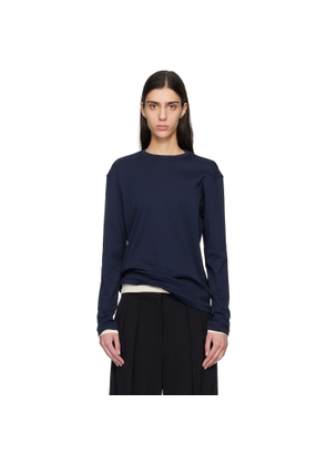 FLORE FLORE Navy Maggie Longsleeve T-shirt