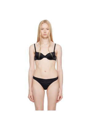 Fleur du Mal Black Seamless Luxe Balconette Bra