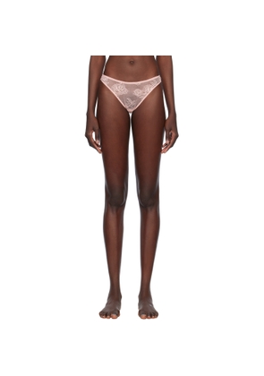 Fleur du Mal Pink Bouquet Lace Cheeky Briefs
