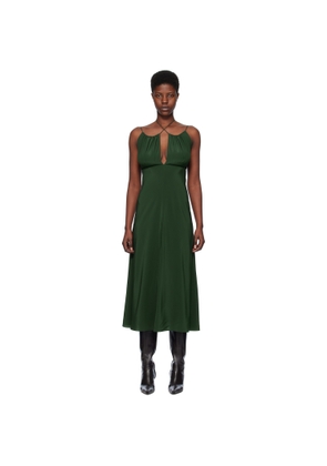 TOTEME Green Gathered Maxi Dress