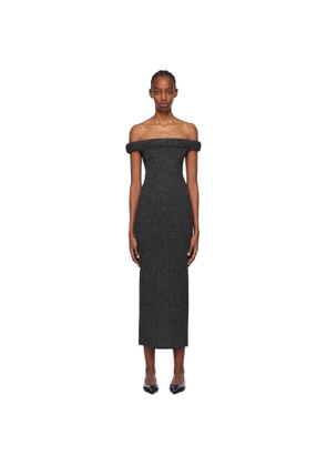 TOTEME Black Roll Midi Dress