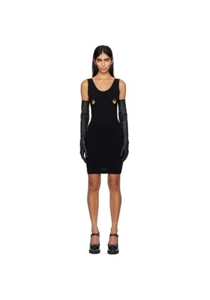 Moschino Black Heart Lock Charms Minidress