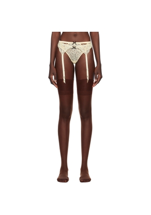 Fleur du Mal Off-White Bianca Lace Thong