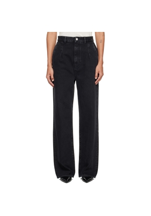 Loulou de Saison Black Attu LDS Pleated Jeans