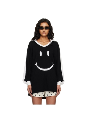 Moschino Black Smiley Extra-Fine Merino Wool Sweater