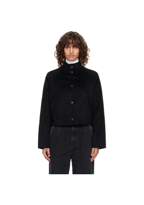 Loulou de Saison Black Nyma Wool Drap Jacket