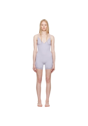 SKIMS Purple Fits Everybody Lace Triangle Onesie Jumpsuit