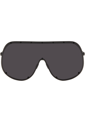 Rick Owens Black Temple Shield Sunglasses