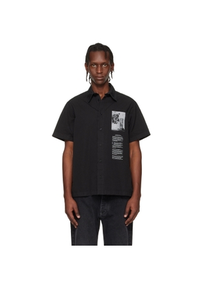 Off-White Black Emblem Poplin Slim Bowling Shirt