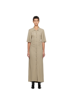 BITE Taupe Naked Back Maxi Dress