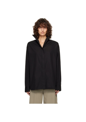 TOTEME Black Sharp Poplin Shirt