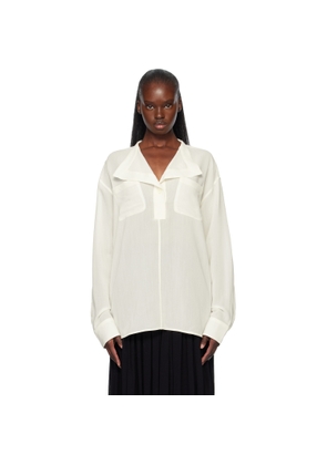 TOTEME Off-White Overlapping Collar Blouse