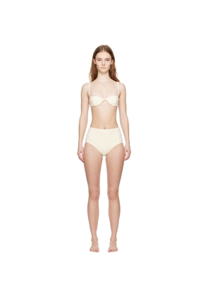 TOTEME Off White Sweetheart Neck Bikini