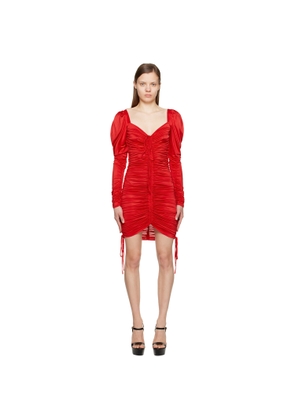 Dolce&Gabbana Red Ruching Minidress