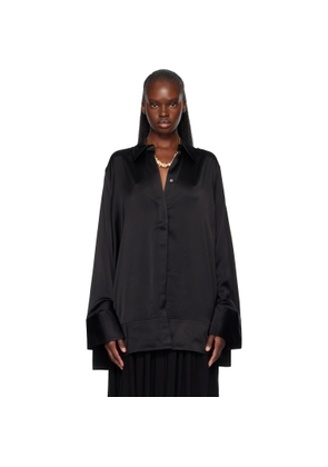 TOTEME Black Soft Tuxedo Shirt