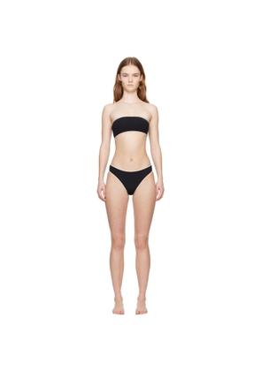 TOTEME Black Stripe Edge Bikini Top