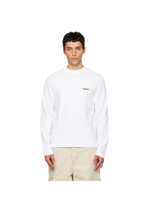 JACQUEMUS White 'The Gros Grain long-sleeve' T-shirt