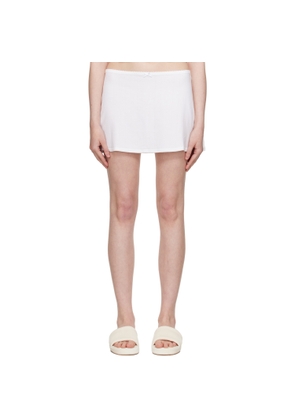SKIMS White Drop Needle Pointelle Miniskirt