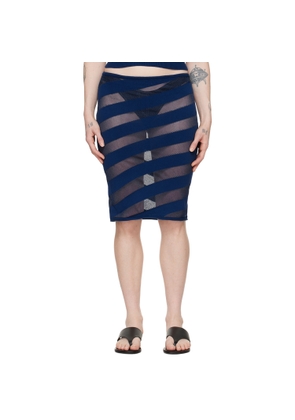 Gimaguas Navy Zebara Midi Skirt
