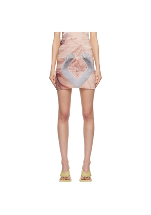 ELLISS SSENSE Exclusive Yellow & Beige Reach Miniskirt