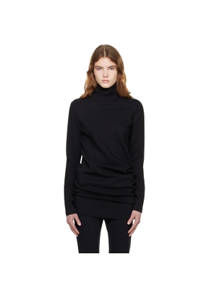 TOTEME Black High-Neck Twist Blouse