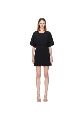 The Attico Black Fluid Cady Minidress