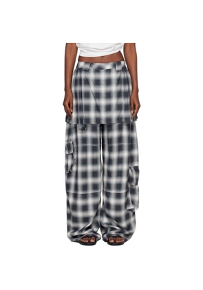 Collina Strada Gray Lightweight Flannel Lawn Skirt Cargo Pants