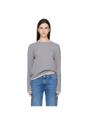 Gimaguas Gray & Red Pablo Stripes Sweater