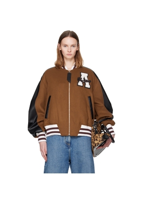 The Attico Tan Wool Bomber Jacket
