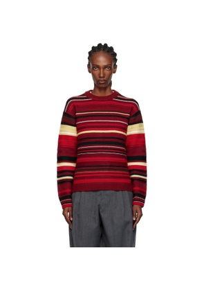 JW Anderson Red Multi Stripe Sweater