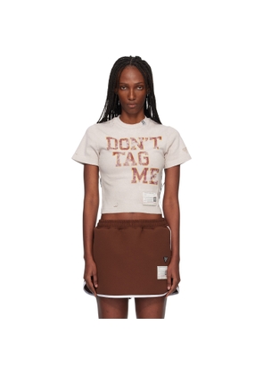 Maison MIHARA YASUHIRO Pink Sun Faded Collage Print T-shirt